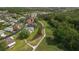 Aerial view of home and golf course highlighting the serene backyard views at 29250 Princeville Dr, San Antonio, FL 33576