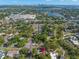Aerial view showing property's location within a leafy suburban area near the water at 320 Lake Maggiore S Blvd, St Petersburg, FL 33705