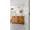 Bathroom featuring double sink vanity with a decorative tile floor and modern lighting at 320 Lake Maggiore S Blvd, St Petersburg, FL 33705