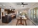 Open dining area with modern decor and easy access to the kitchen and backyard at 4544 Harbor Hills Dr, Largo, FL 33770