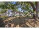 Well-maintained backyard features mature trees and partial fence, offering an ideal space for outdoor activities at 1849 Diane Dr, Clearwater, FL 33759