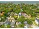 An aerial view of a residential area surrounded by water and abundant trees, offering tranquility and beauty at 2304 S Occident St, Tampa, FL 33629