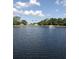 Wide view of the beautiful lake in the community with fountain at 3114 Briar St. St, Wesley Chapel, FL 33543