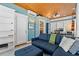 Bright office/living room with built-ins, natural lighting and a projector at 701 S Boulevard, Tampa, FL 33606