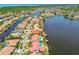 Beautiful waterfront homes in a residential neighborhood with many canals at 9807 Bay Island Dr, Tampa, FL 33615