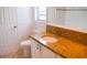 Bathroom with a granite countertop, and a neutral color scheme at 1741 Fairfield St, Holiday, FL 34691