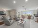 Open living room with modern furniture and expansive water views at 2087 Edgewater Dr # C, Clearwater, FL 33755