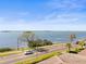Captivating waterfront view with lush greenery, perfect for relaxation and enjoying coastal serenity at 2087 Edgewater Dr # C, Clearwater, FL 33755