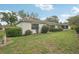 Well-maintained backyard with lush green grass, and manicured shrubbery at 2529 Lancaster Dr, Sun City Center, FL 33573