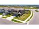 Aerial view of home with fenced yard and easy access to neighborhood streets at 35260 Spruce Knob Ct, Dade City, FL 33525