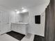 A clean bathroom featuring a double vanity, decorative shower curtain, and modern fixtures at 35260 Spruce Knob Ct, Dade City, FL 33525