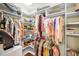 Walk-in closet featuring built-in shelving and ample storage space at 47 W Morgan St, Tarpon Springs, FL 34689