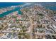 Expansive aerial view of a vibrant coastal community with stunning waterfront properties at 515 77Th Ave, St Pete Beach, FL 33706