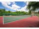 Community tennis court surrounded by trees and lush landscaping on a bright sunny day at 5849 Park N St # 308, St Petersburg, FL 33709