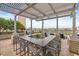 A rooftop outdoor dining space with grill, prep area, and city views at 777 N Ashley Dr # 2807, Tampa, FL 33602