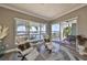 Bright living area with comfortable seating and panoramic views of the water and marina at 1038 Bellasol Way # 202, Apollo Beach, FL 33572