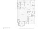 Floorplan of the house with 3 bedrooms, a living room and kitchen, and a screened in patio at 12037 Conway St, Spring Hill, FL 34609