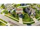Aerial view of the home showcasing the lot and mature trees at 18734 Burndall Ct, Land O Lakes, FL 34638