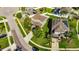 Aerial view of the home showcasing the lot and mature trees at 18734 Burndall Ct, Land O Lakes, FL 34638