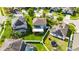 Overhead view of the property featuring a fenced backyard, lush lawn, and proximity to neighborhood amenities at 18734 Burndall Ct, Land O Lakes, FL 34638