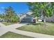 Charming two-story home with a well-kept lawn, a two-car garage, and beautiful landscaping at 18734 Burndall Ct, Land O Lakes, FL 34638