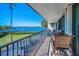 Enjoy the outdoors on this spacious balcony, perfect for dining and taking in the water views at 2700 Bayshore Blvd # 9209, Dunedin, FL 34698