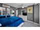 Comfortable main bedroom with a large bed, mirrored closet doors, and ensuite bathroom at 2700 Bayshore Blvd # 9209, Dunedin, FL 34698
