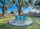 Seating arrangement in the backyard, great for gatherings and outdoor entertainment at 9616 Oak Ridge Ave, Riverview, FL 33578