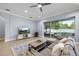 Living room offers great natural light, neutral colors, and is perfect for relaxing or entertaining at 1423 W Wood St, Tampa, FL 33604