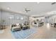 Large living room features an open floor plan to the kitchen and dining room perfect for entertaining at 1423 W Wood St, Tampa, FL 33604