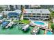 Waterfront condos feature boat docks, private pools and waterfront vistas at 234 Dolphin Pt # 1, Clearwater Beach, FL 33767