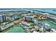 Stunning aerial view of a waterfront home in a coastal neighborhood at 234 Dolphin Pt # 1, Clearwater Beach, FL 33767