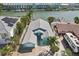 Aerial view of the turquoise home, featuring a new roof and waterfront access at 321 Bahia Vista Dr, Indian Rocks Beach, FL 33785