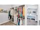 Walk-in closet with clothing racks, shelving, drawers, and an open layout at 321 Bahia Vista Dr, Indian Rocks Beach, FL 33785