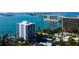 Aerial view of the condominium complex, showcasing multiple buildings and the waterfront location at 80 Rogers St # 2A, Clearwater, FL 33756