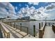 Picturesque view from the dock showing calm water with boat slips and beautiful waterfront views, perfect for a peaceful day at 10190 Imperial Point W Dr # 8, Largo, FL 33774