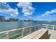 Scenic waterfront view from the dock, showcasing the beautiful water and distant buildings, providing a tranquil atmosphere at 10190 Imperial Point W Dr # 8, Largo, FL 33774