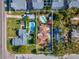 Birds eye view showing property and outlining it's location on a sunny day at 1225 26Th N St, St Petersburg, FL 33713