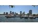Waterfront cityscape view showcasing modern buildings and boats docked at the marina at 217 50Th N Ter, St Petersburg, FL 33703