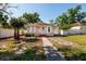 Charming single-story home featuring a welcoming walkway, fresh exterior paint, and a neatly fenced yard at 217 50Th N Ter, St Petersburg, FL 33703