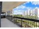 Relax on this beautiful balcony with views of the water and the city at 2413 Bayshore Blvd # 605, Tampa, FL 33629