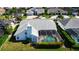 Aerial view of backyard and pool at 4228 Presidential Avenue E Cir, Bradenton, FL 34203