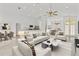 Open-concept living area with modern furnishings, lots of natural light, and easy access to the kitchen at 426 Village Dr, Tarpon Springs, FL 34689