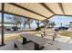 Covered picnic shelter with tables near the water, perfect for outdoor gatherings at 426 Village Dr, Tarpon Springs, FL 34689