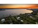 Aerial view of a home with a private dock and waterfront views at 450 Bayshore Dr, Terra Ceia, FL 34250