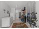 Utility room with ample storage space, refrigerator and organization at 450 Bayshore Dr, Terra Ceia, FL 34250