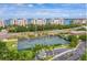 Aerial view of a tennis court near a building complex at 4900 Brittany S Dr # 1706, St Petersburg, FL 33715