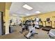 Gym featuring exercise bikes, treadmills and weight machines, with a bright interior at 4900 Brittany S Dr # 1706, St Petersburg, FL 33715