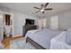 Large bedroom offers wood floors, space for a dresser, and an ensuite bathroom at 505 27Th N Ave, St Petersburg, FL 33704