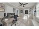Bright office space features a ceiling fan and two exterior doors for easy indoor/outdoor access at 505 27Th N Ave, St Petersburg, FL 33704